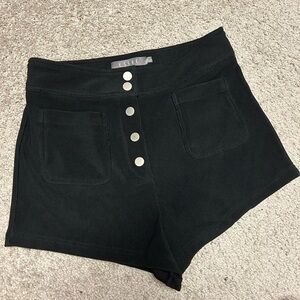 Black High Waist Women Shorts